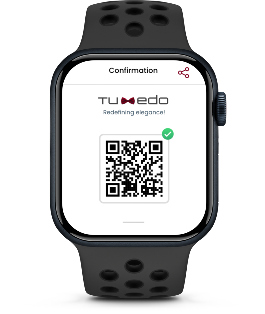Tuxedo mobile app by LimeTech watch