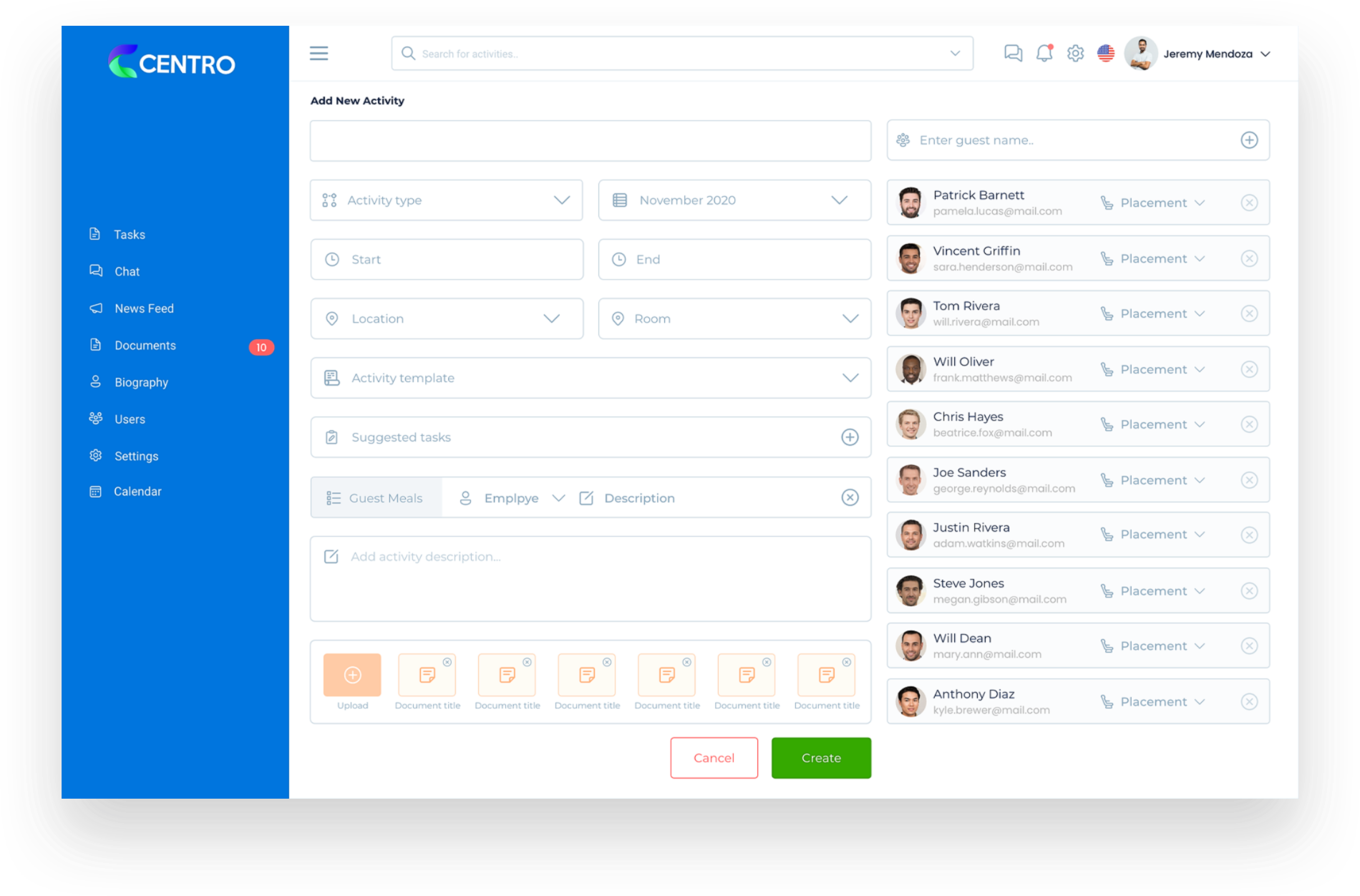 CENTRO app screens by LimeTech