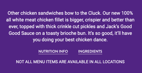 excerpt from Jack in the Box marketing copy
